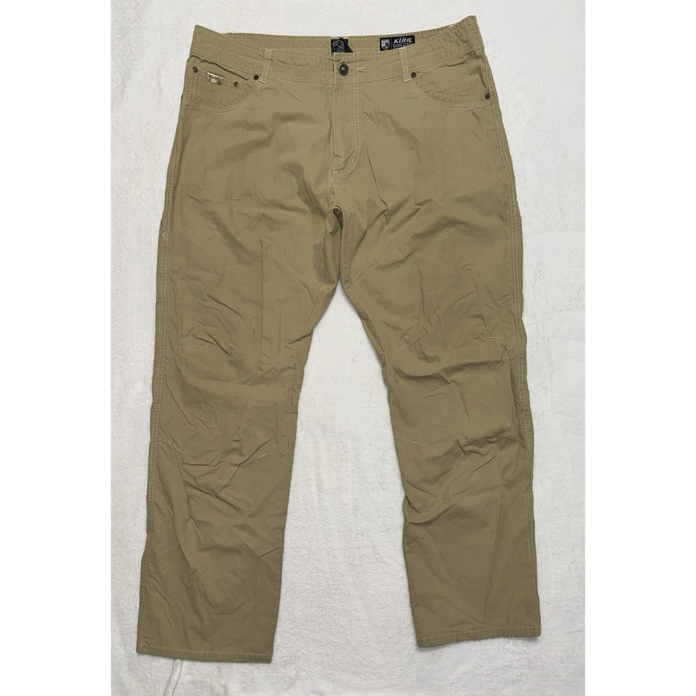 Kuhl Mens Beige Revolvr Rogue Pants Vintage Patina Dye Size 40